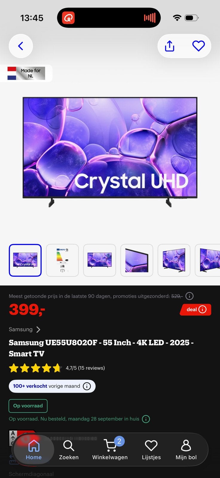 Tekoop tv 1 gebruikt, 1 speler, Ophalen, Zo goed als nieuw, Vanaf 3 jaar