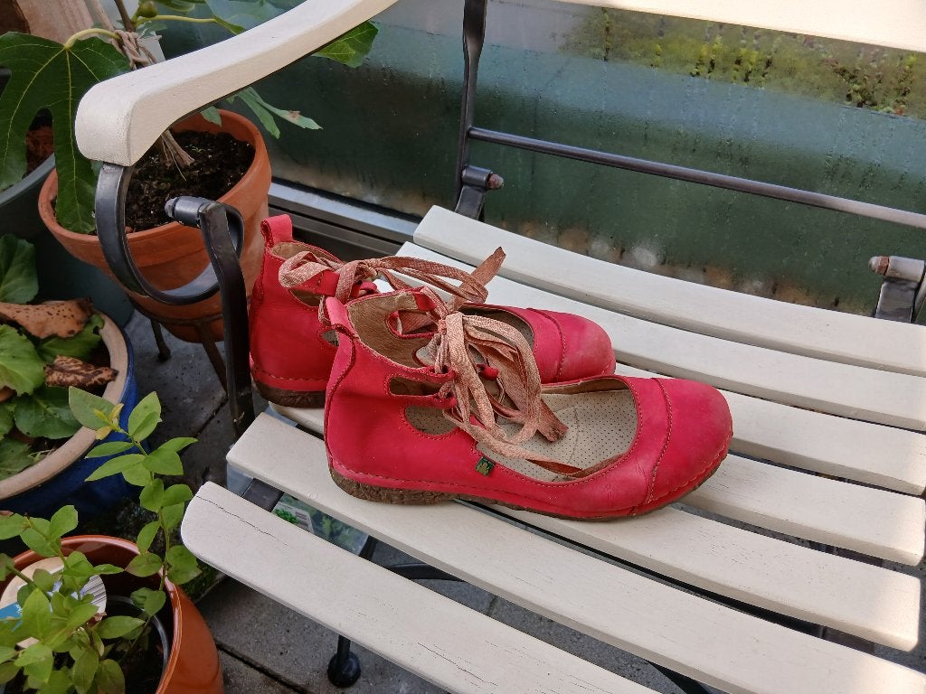 El naturalista rode ballerina's 41, Kleding | Dames, Overige typen, Gedragen, Rood, El Naturalista