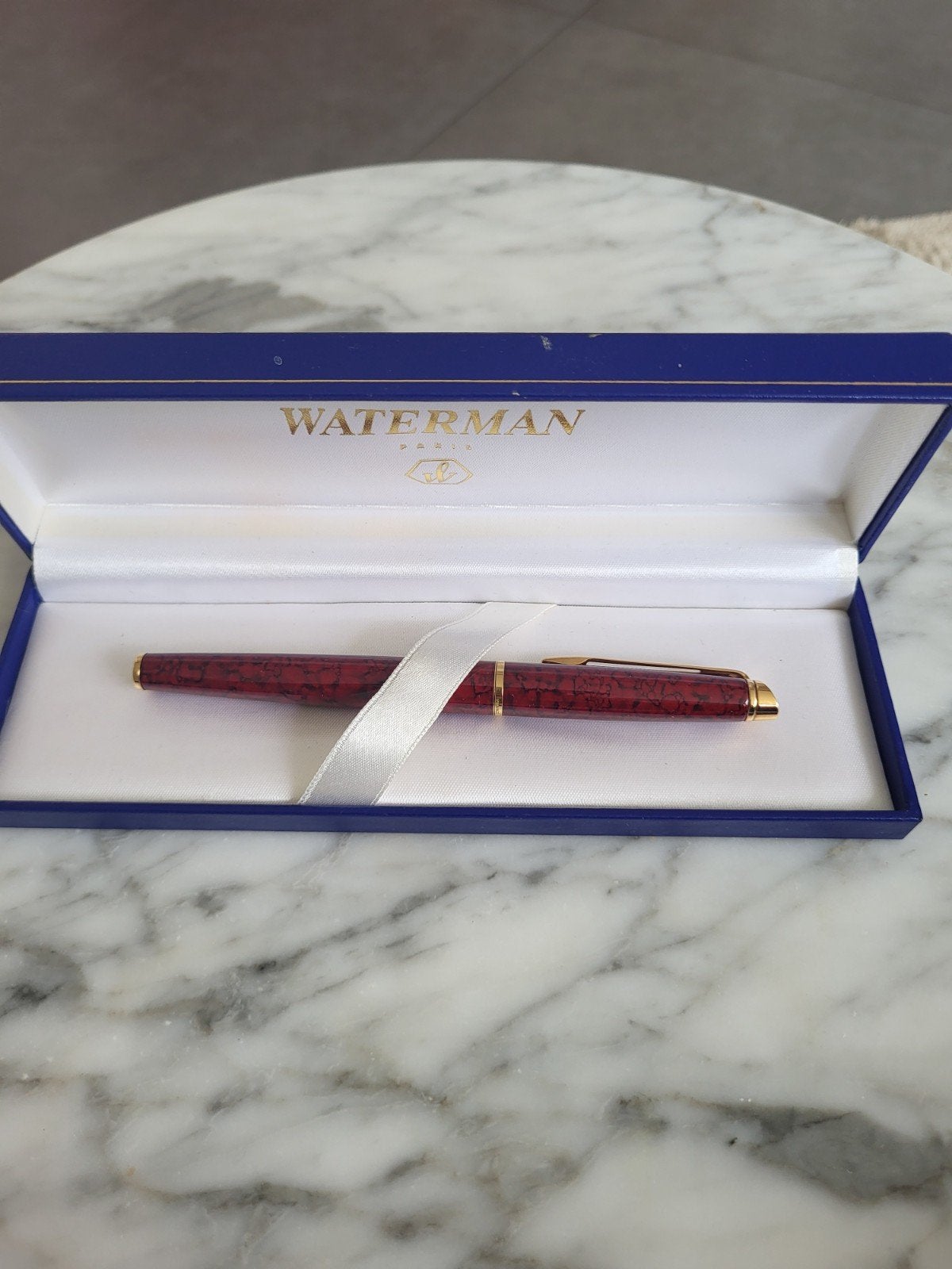 Waterman Vulpen - Rood met Gouden Details - Inclusief Doosje, Verzamelen, Met doosje, Ophalen of Verzenden, Zo goed als nieuw
