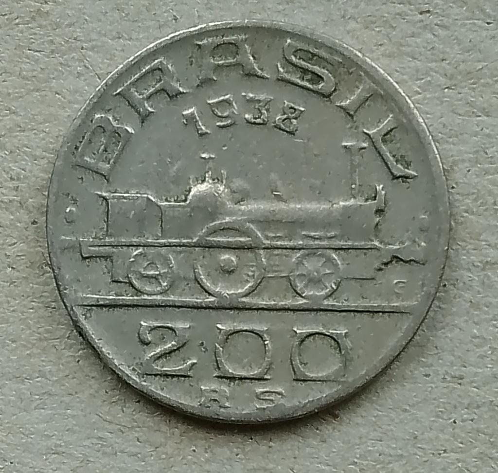 Brazilië, 200 reis 1938, Ophalen of Verzenden, Zuid-Amerika, Losse munt