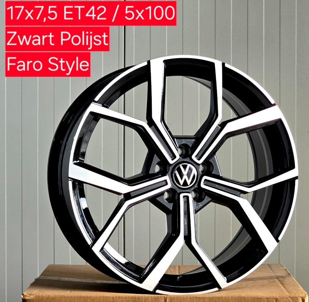 VW Polo GTI /R  zomerwielen set  215/45R17 Pretoria zwart, 215 mm, Nexen, Banden en Velgen, Nieuw