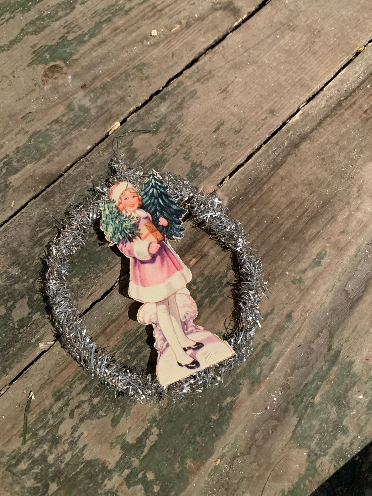 Kerst versiering tinsel ornament, Diversen, Gebruikt, T, Ophalen of Verzenden, N