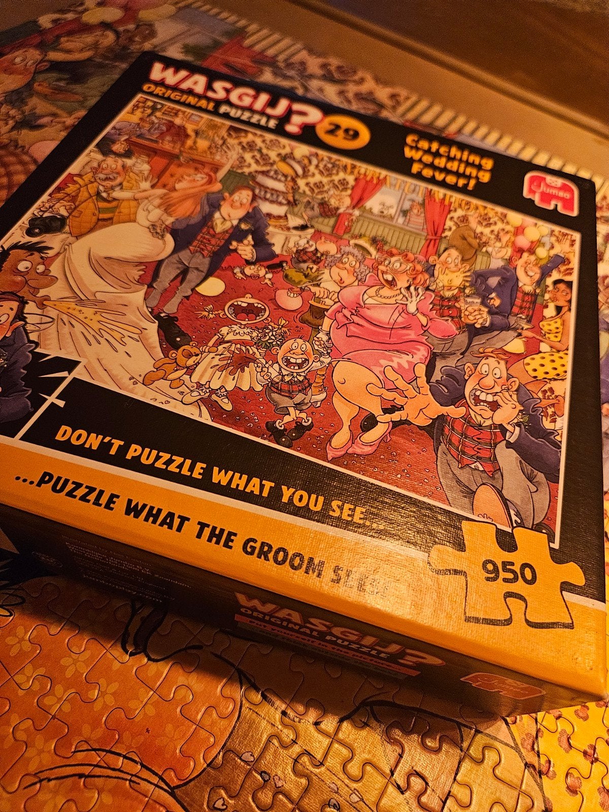 Wasgij Original Puzzel 29 - Catching Wedding Fever!, Ophalen, 500 t/m 1500 stukjes, Gebruikt, Legpuzzel