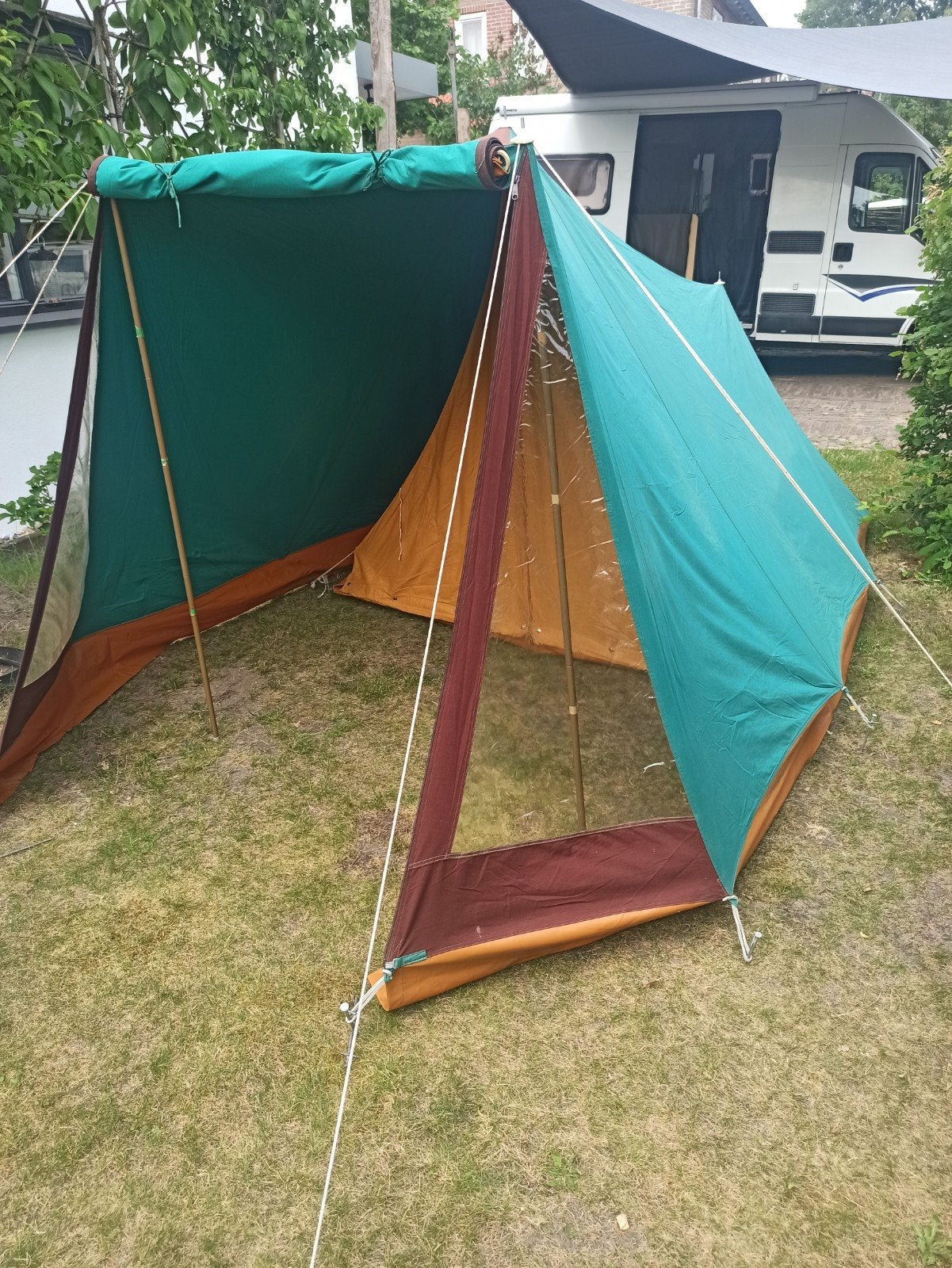 Vintage tunneltent, 2 a 3 -persoons, compleet met binnentent, Caravans en Kamperen, Ophalen of Verzenden, Gebruikt
