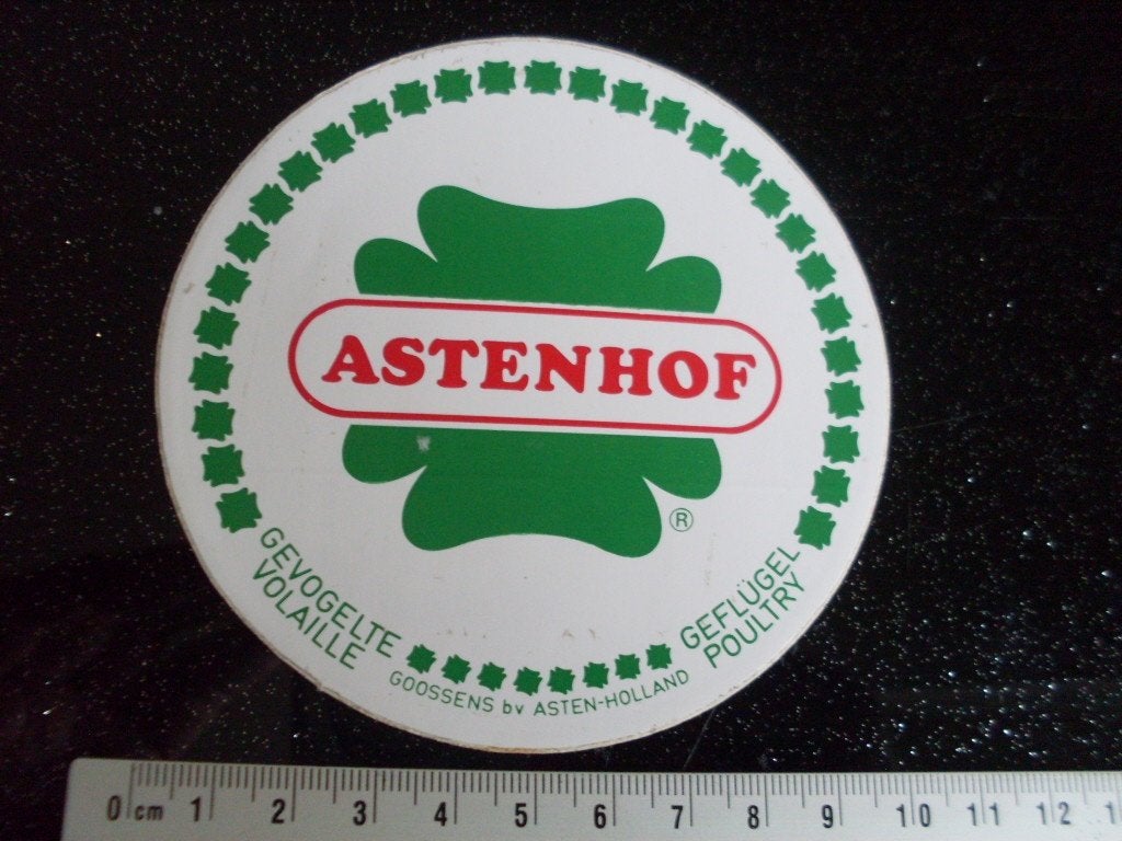 sticker astenhof logo gevogelte goossens asten, Verzamelen, Verzenden, Zo goed als nieuw, Bedrijf of Vereniging