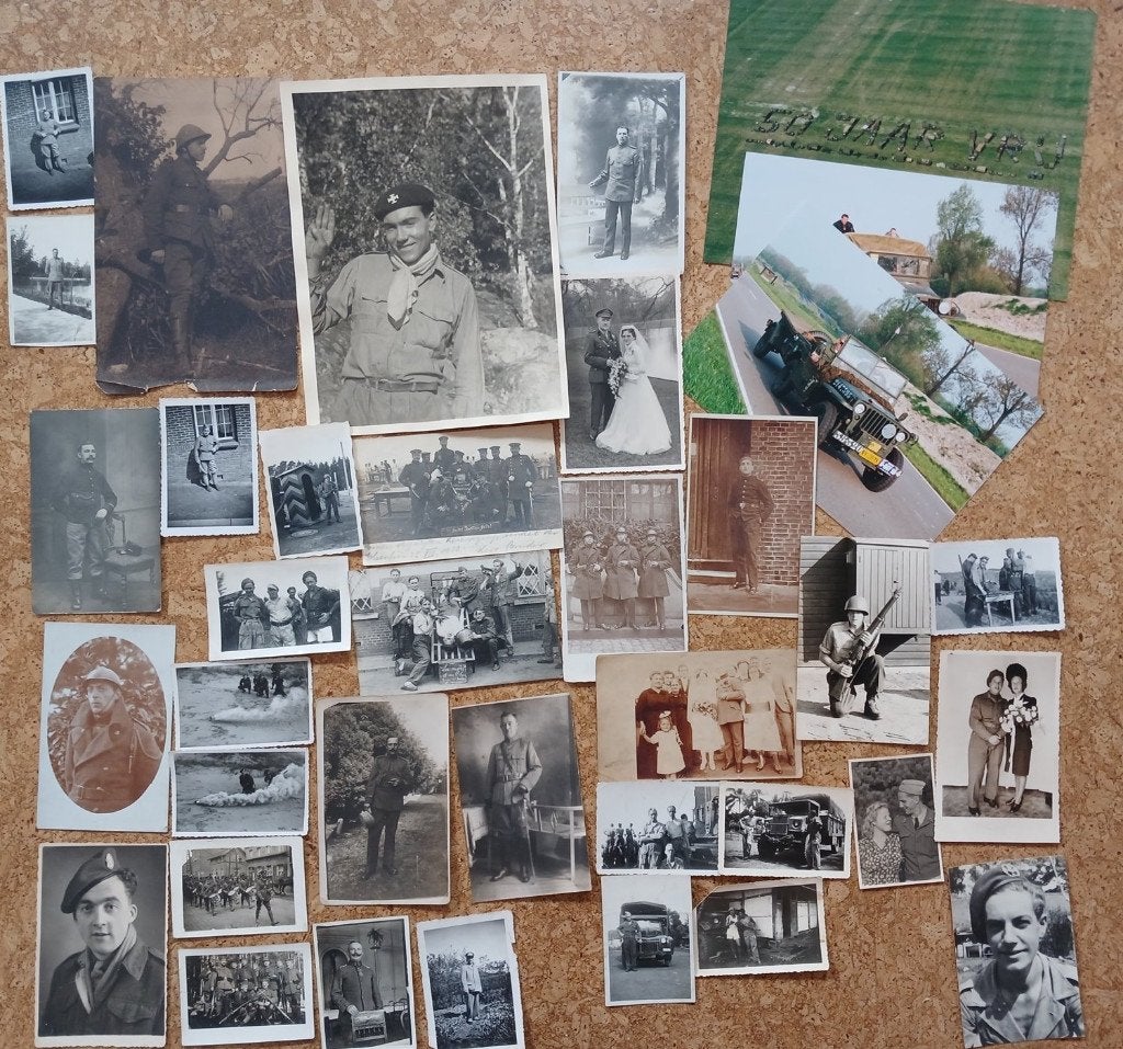 Partijtje oude foto's militairen Nederland en buitenland, Verzenden, X, Foto of Poster, Nederland