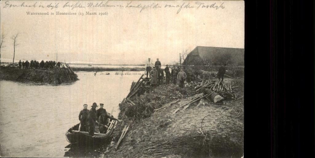 Hontenisse - Watersnood - Dijkwerk, Ophalen of Verzenden, Voor 1920, Gelopen, Zeeland