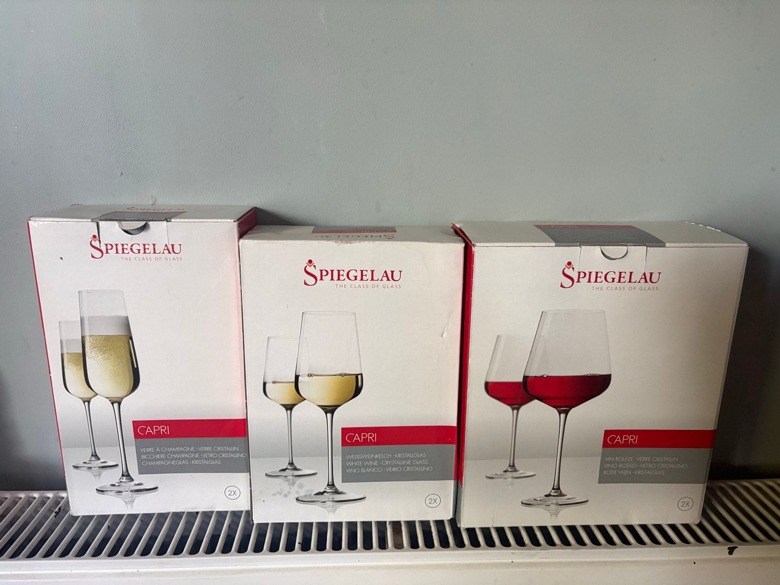 Spiegelau Capri Glazen Set - Champagne, Wijn, Bordeaux, Ophalen, Glas of Glazen, Overige merken, Nieuw