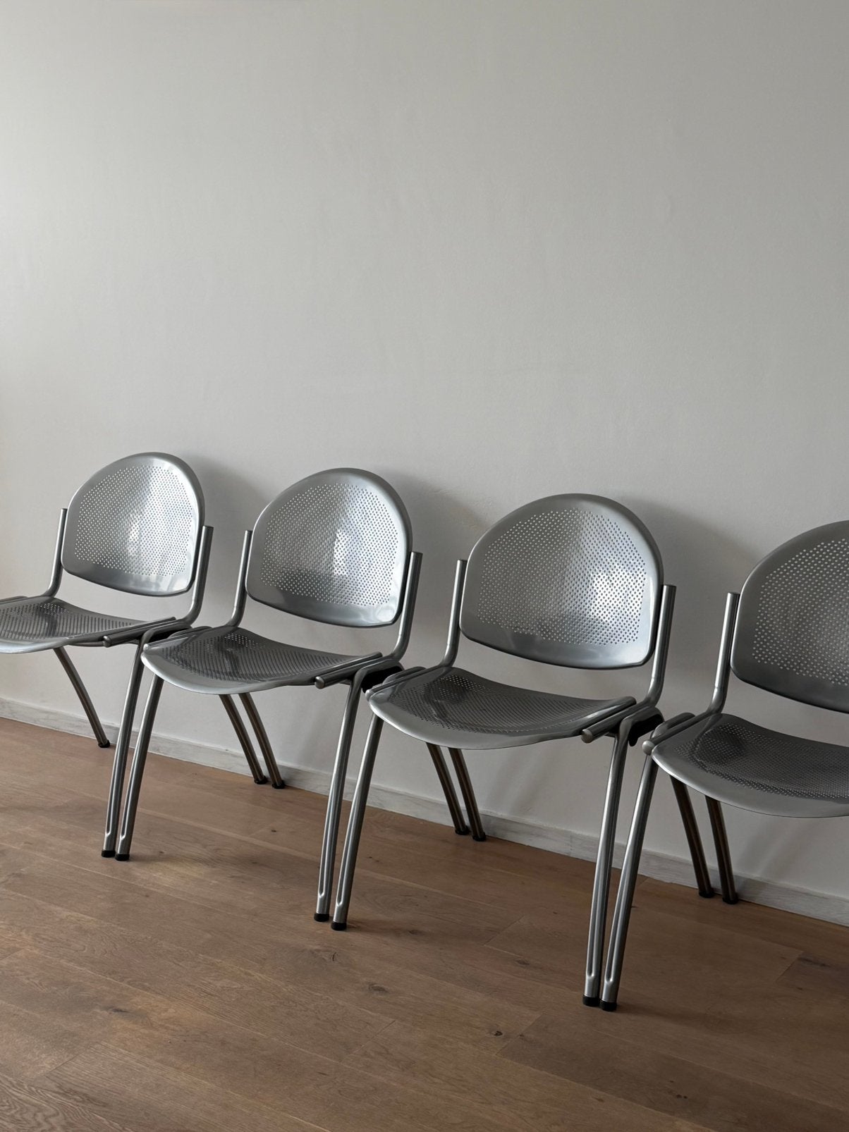 Set van 4 vintage chroom eetkamerstoelen, Huis en Inrichting, Ophalen, Zo goed als nieuw