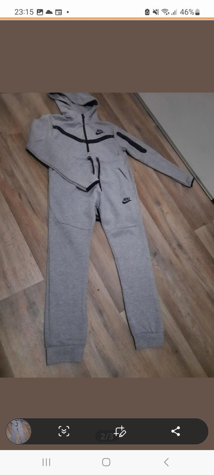 Nike Tech Fleece Trainingspak Grijs - Zo goed als nieuw, Kinderen en Baby's, Ophalen of Verzenden, Zo goed als nieuw, Jongen of Meisje