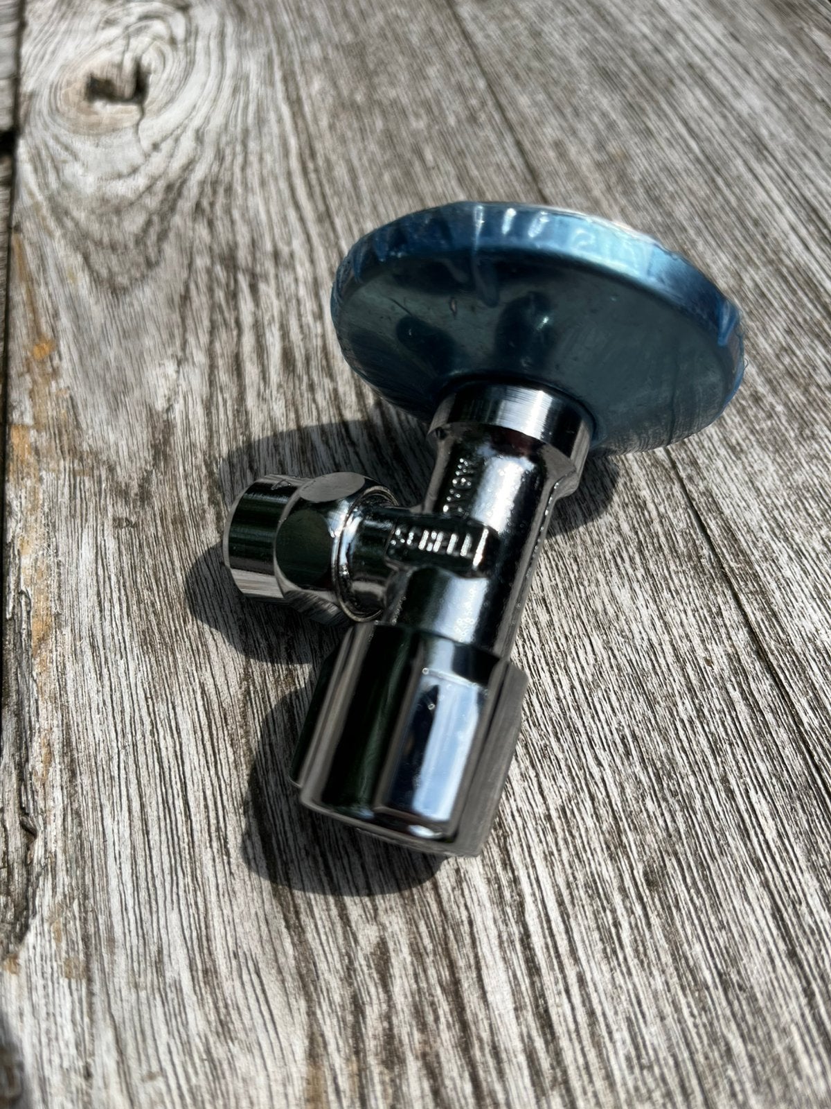1x haakse hoekstopkraan chroom Sanibel, Ophalen of Verzenden, Zo goed als nieuw, Chroom