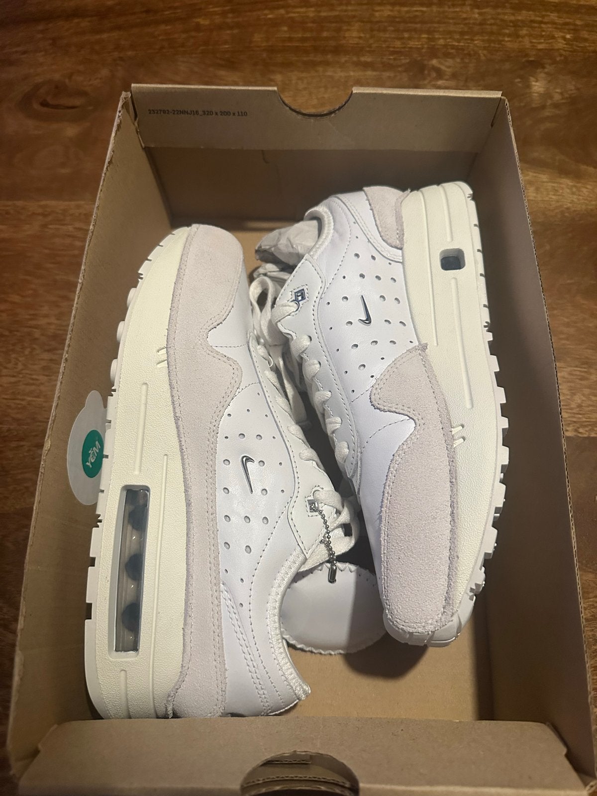 Nike Air Max 1 SP Summit White/Metallic Silver - Maat 39, Wit, Nieuw, Ophalen of Verzenden, Sneakers of Gympen