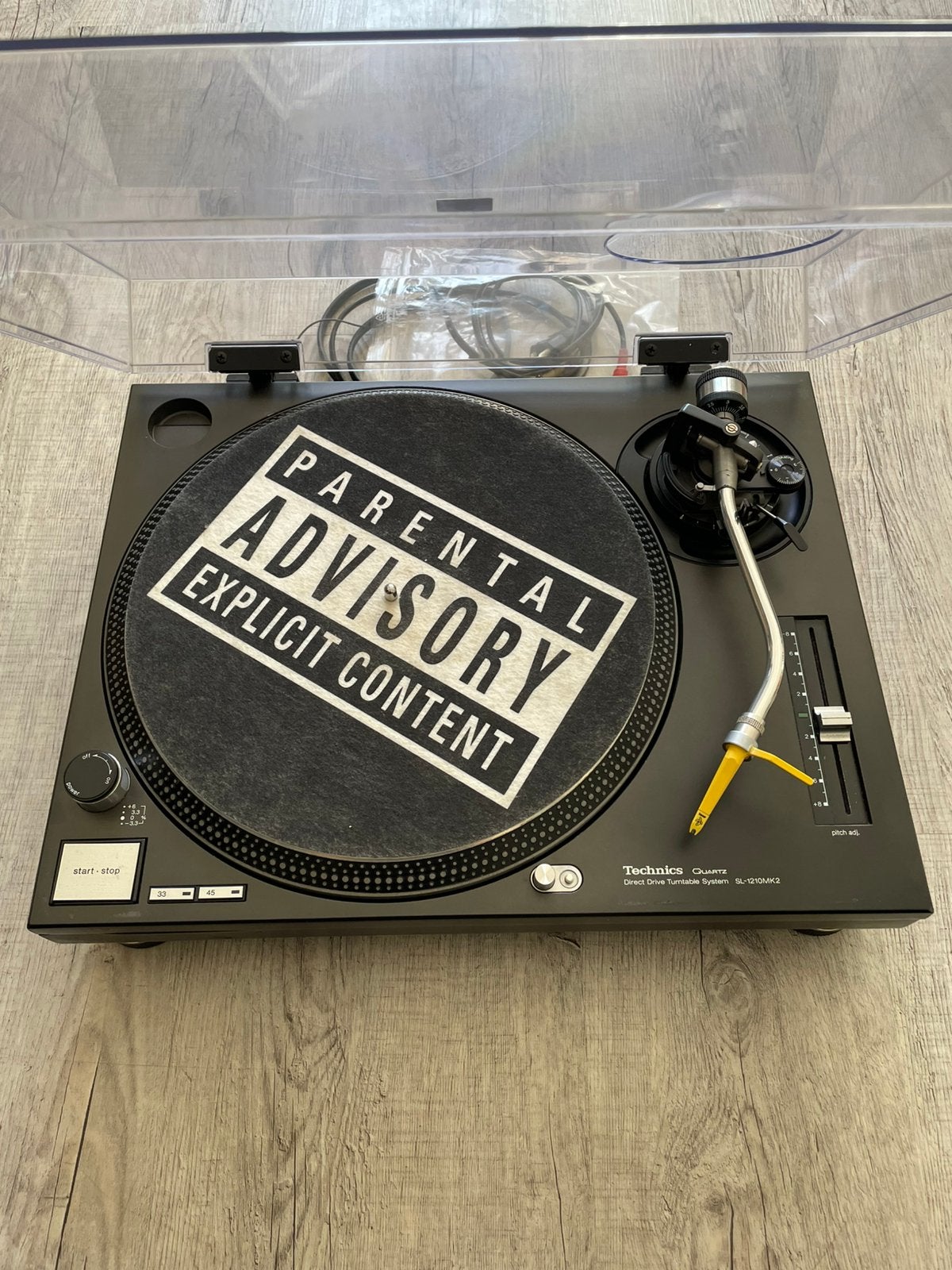 Technics SL-1210 MK2 with dust cover, Ophalen, Gebruikt, Pitch-regelaar, Platenspeler