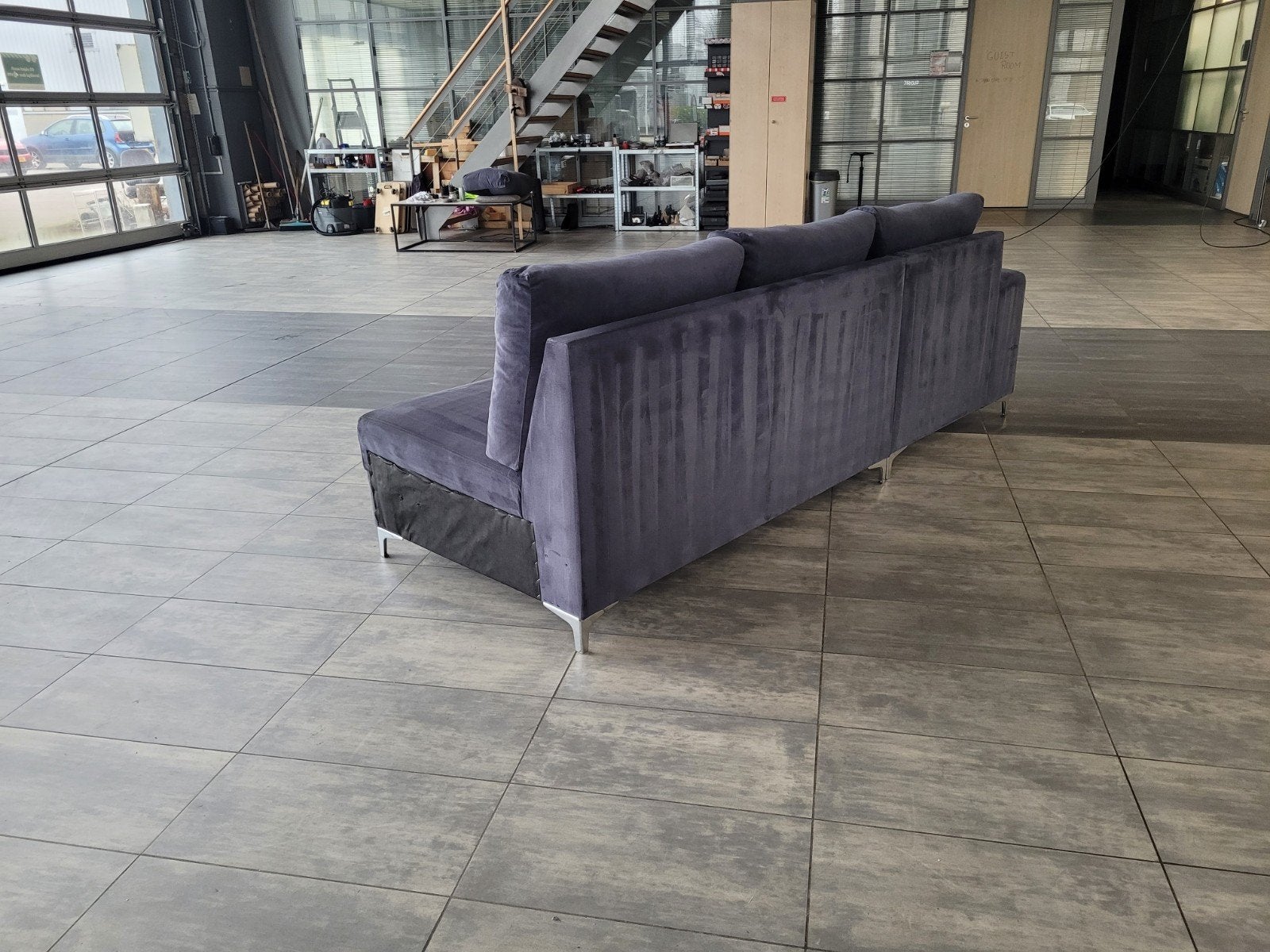 Foto 6 van ✅️️️️️️️️️️️ GEREINIGD velvet hoekbank 260x180 | BEZORGEN
