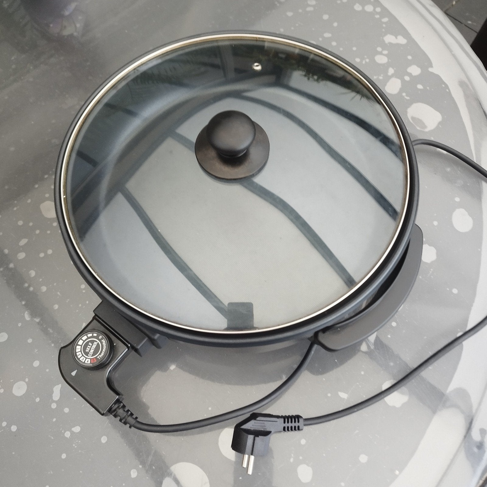 Elektrische pan met deksel, 30 cm diameter, Ophalen