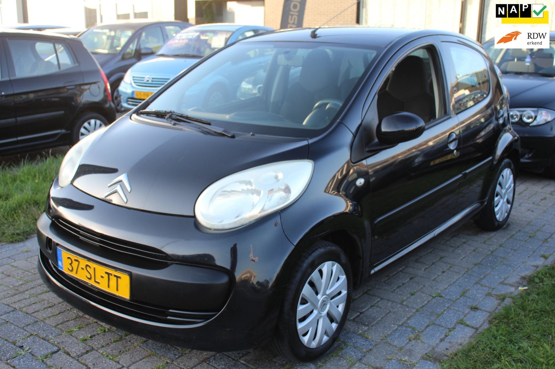Citroen C1 1.0-12V Ambiance 5-Deurs Elec. pakket Toerentelle, Voorwielaandrijving, Stof, Zwart, 4 stoelen