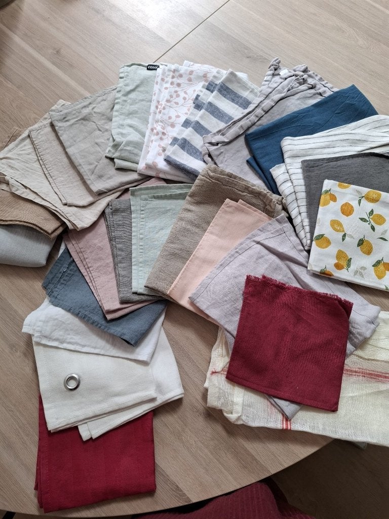 Foodfotografie doeken/servetten/stoffen, Huis en Inrichting, Keuken | Textiel, Meerkleurig, Overige materialen, Zo goed als nieuw