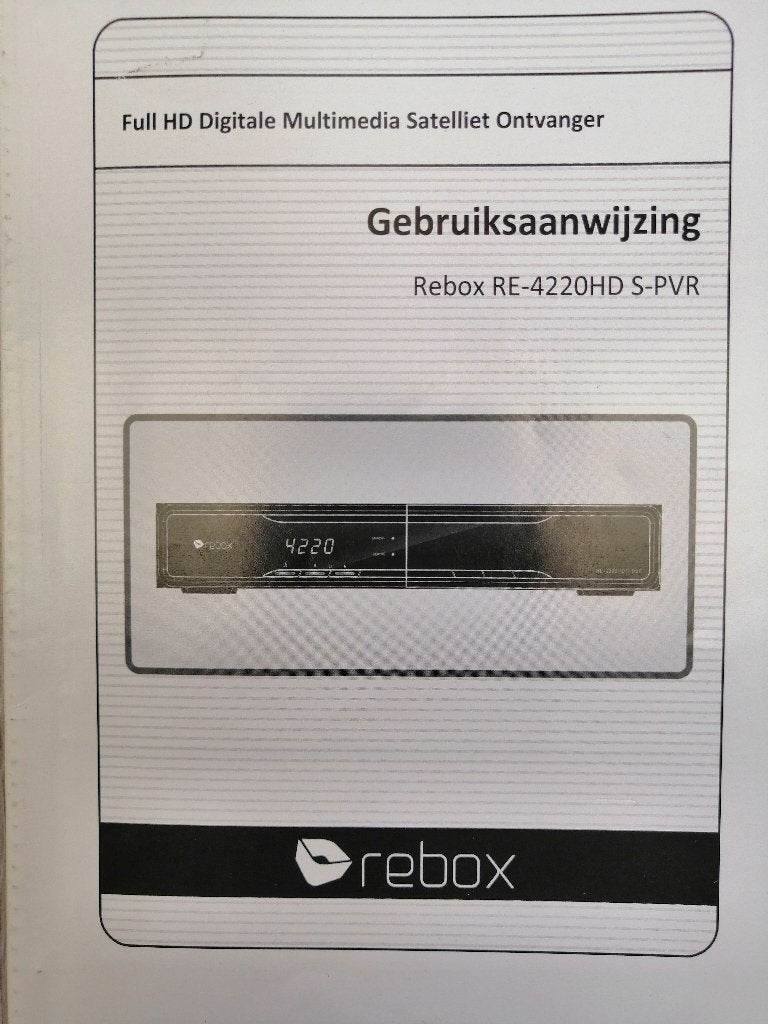 Rebox RE 4220 HD S PVR + Afstandsbediening, Audio, Tv en Foto, Schotelantennes, Ophalen of Verzenden, Zo goed als nieuw, (Schotel)antenne