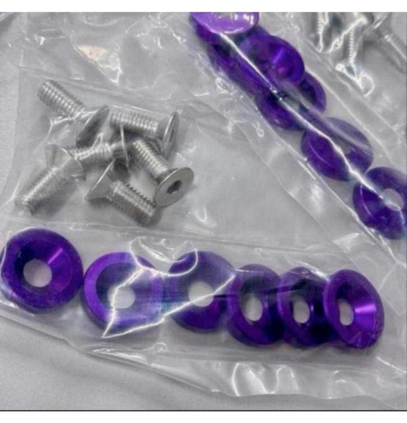 16x Fender Washers tuning jdm paars - Zonder logo M8 16X, Ophalen of Verzenden, H, H, H