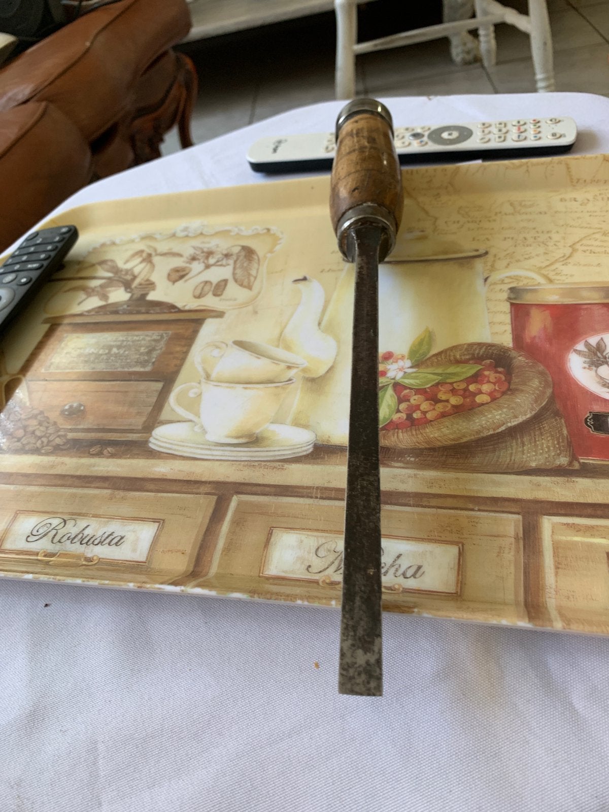 Mooie 12mm nooitgedagt kantbeitel220+heft=350mm, Antiek en Kunst, Ophalen of Verzenden
