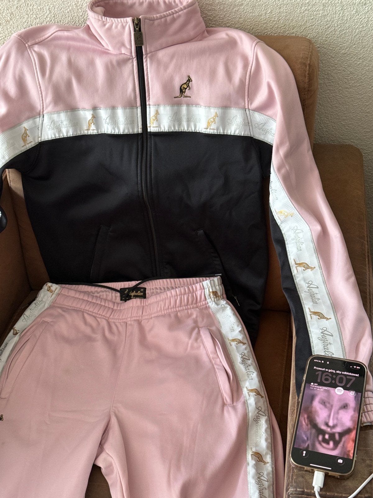 Australian Tracksuit, licht roze., Ophalen, Roze, Maat 34 (XS) of kleiner, Fitness of Aerobics