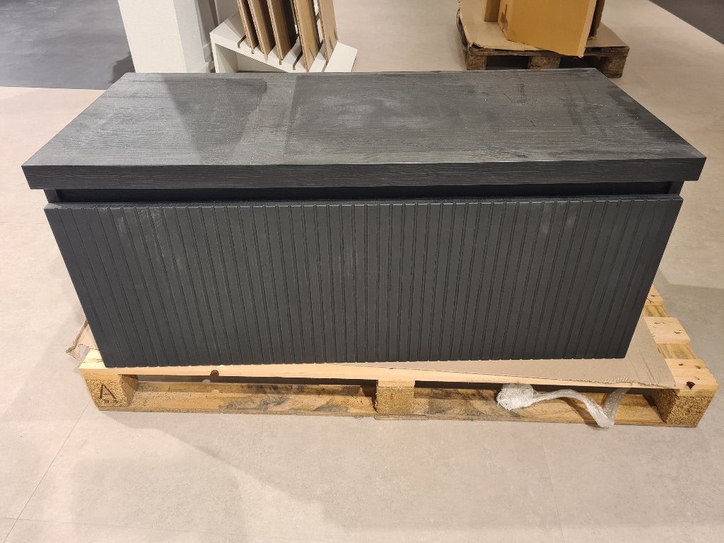 Showroommodel onderkast- HPL Antraciet Ribbelfront-100x42x46, Ophalen, Nieuw, Overige typen