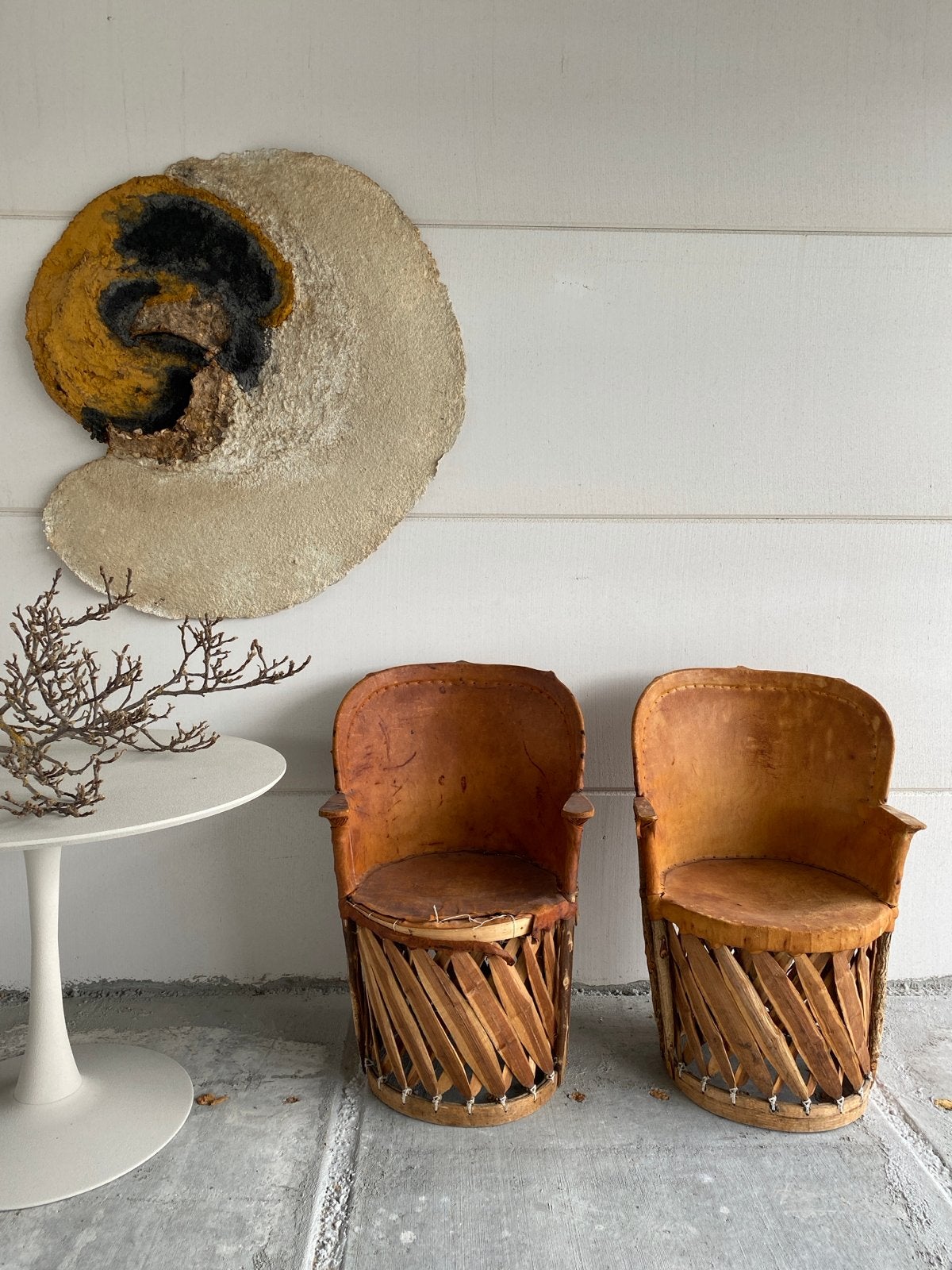 Vintage Mexicaanse Equipale stoelen (set van 2), Ophalen
