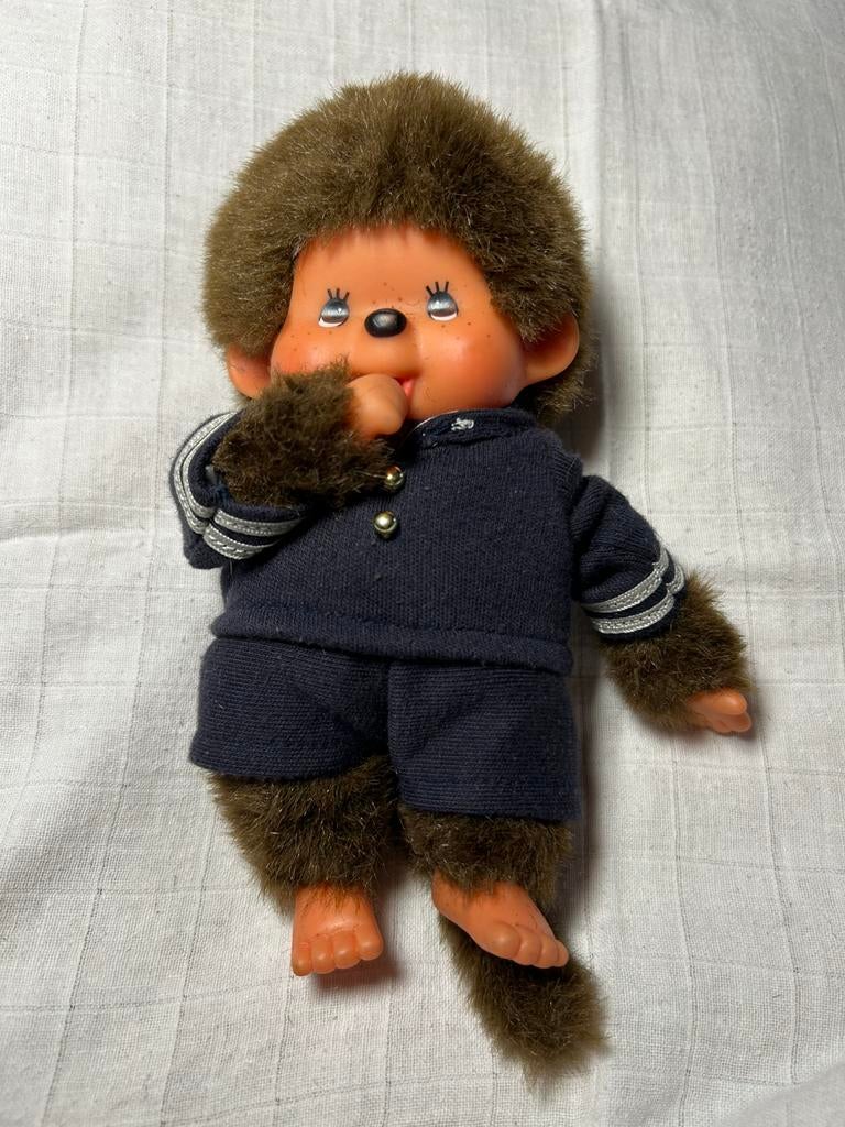Vintage Monchhichi aapje Sekiguchi 20 cm, Overige typen, Ophalen of Verzenden, Zo goed als nieuw, X