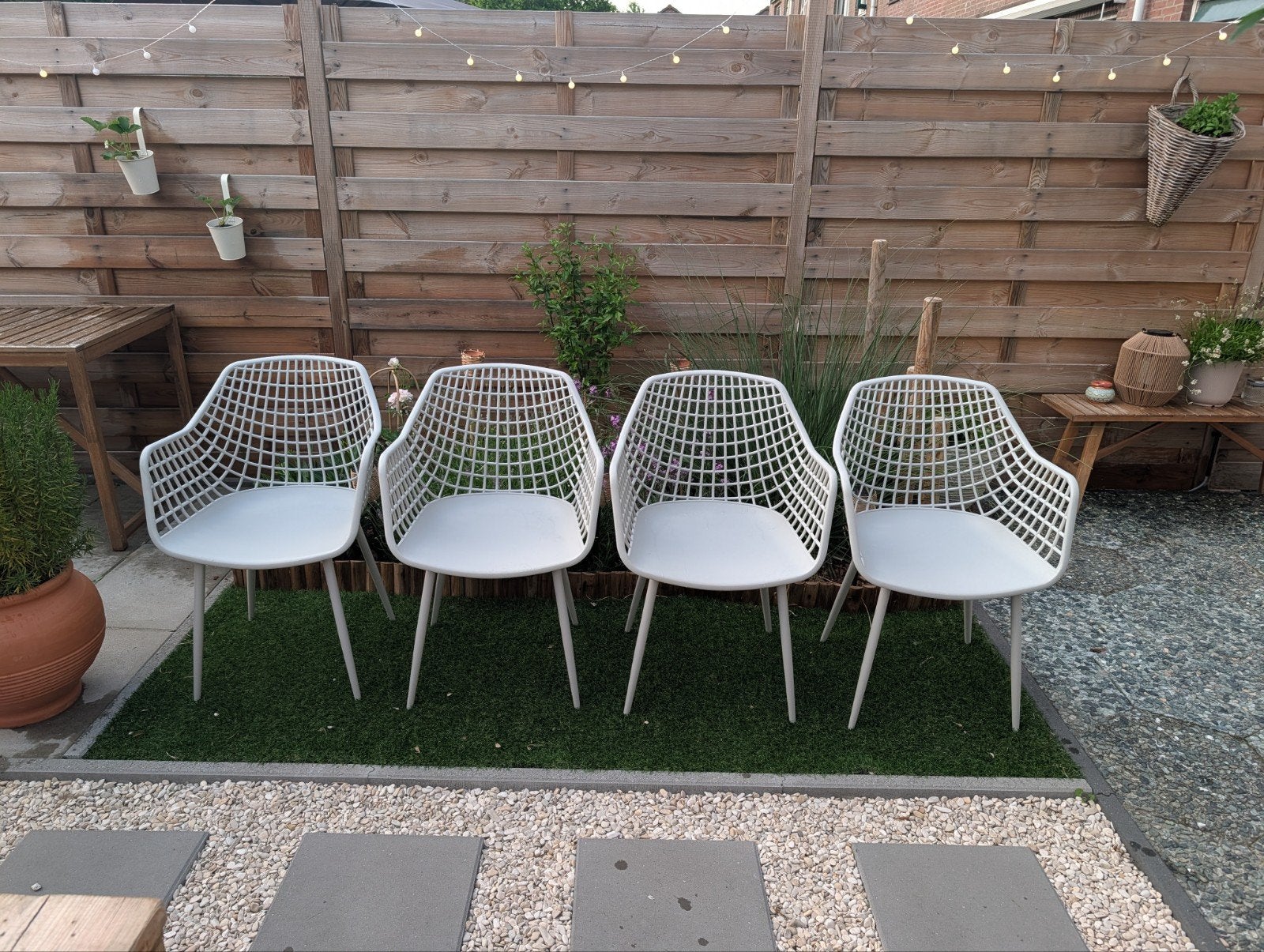 Tuinstoelen webbing Kwantum, Ophalen, Zo goed als nieuw, Kunststof