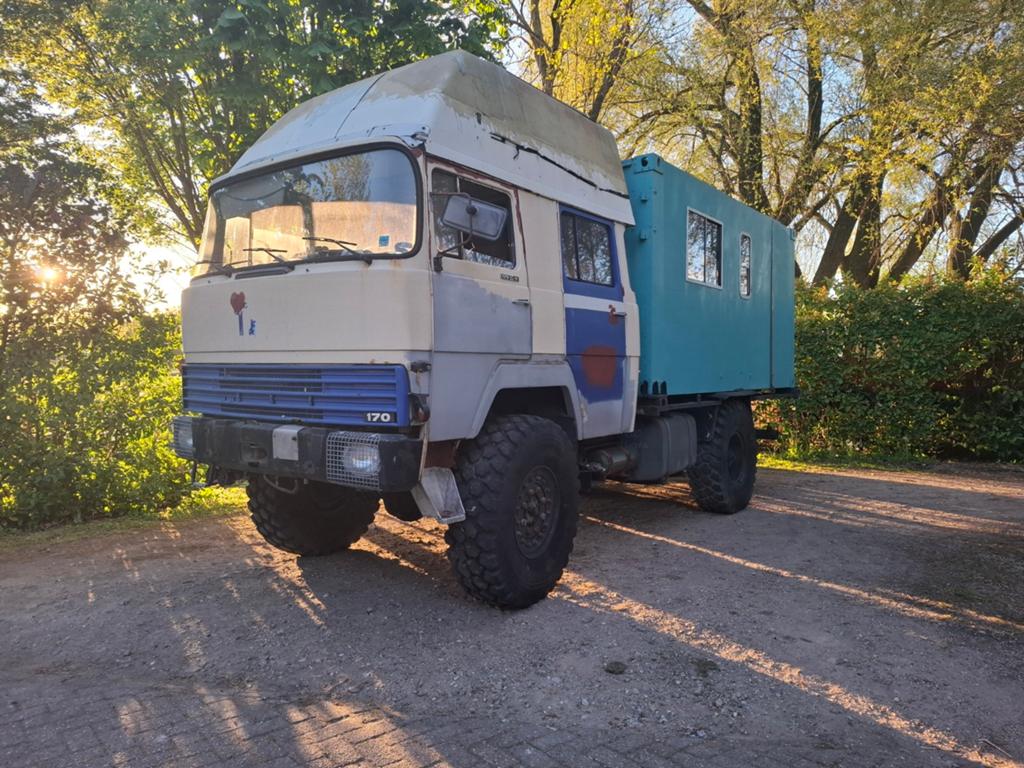 Magirus deutz fm 170 D11 FA iveco 4x4 expeditie truck camper, Caravans en Kamperen, Campers, Buscamper of Camperbus, Malibu, Particulier