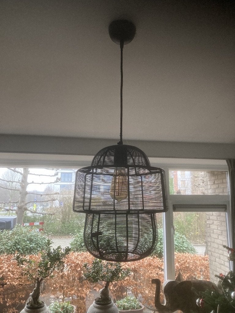 Hanglamp Wire S Black van Mrs Bloom, Huis en Inrichting, Lampen | Hanglampen, Ophalen, E27 (groot), Zo goed als nieuw, Ibiza/Boho