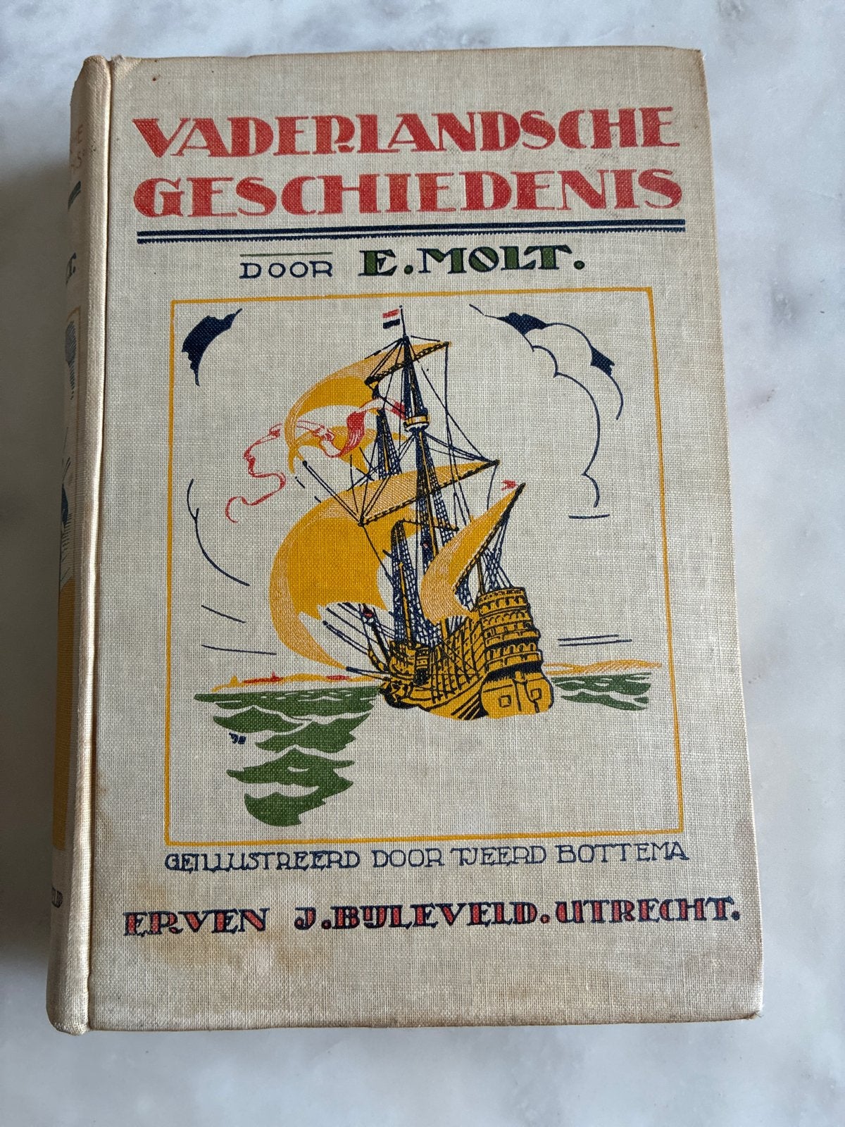 Vaderlandsche Geschiedenis door E. Molt - Geïllustreerd, Boeken, Ophalen of Verzenden, 20e eeuw of later, Gelezen