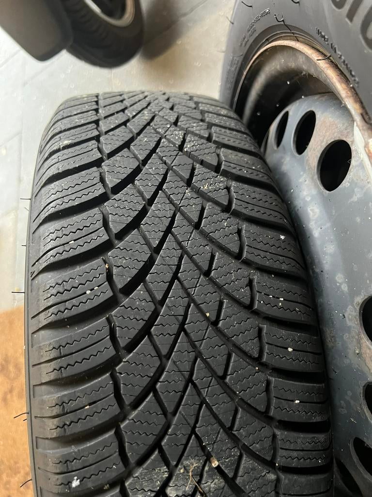 Keurige set winterbanden goed profiel 4x100 steekmaat, Ophalen, Gebruikt
