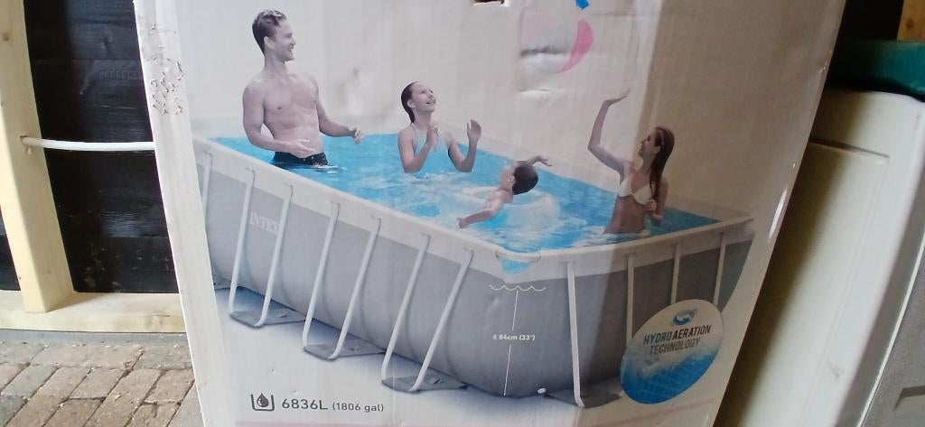 Intex zwembad 400x200x100 cm incl. zandfilterpomp en trap!!, Ophalen, Gebruikt, 200 tot 300 cm, 80 tot 120 cm