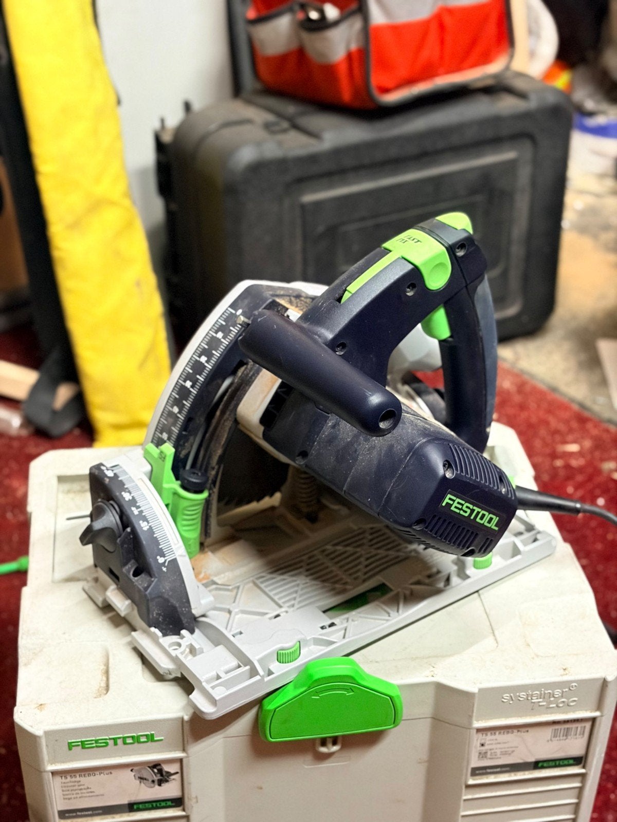 Festool TS 55 REBQ-Plus invalzaag met geleiderail, Ophalen, Invalzaag, 600 tot 1200 watt, Zo goed als nieuw