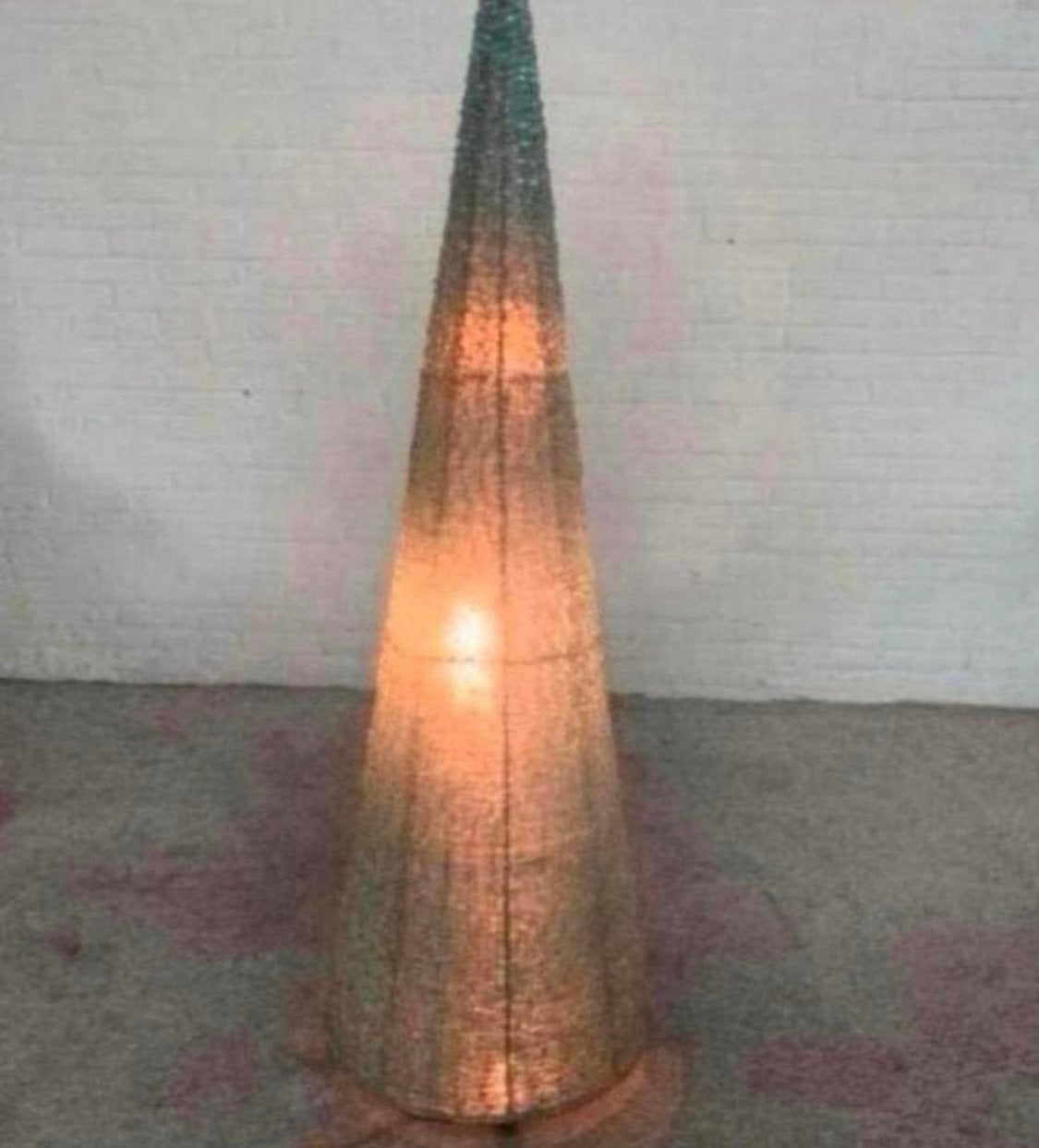 Lamp brutalist Franse jaren 70 glas scherven piramide lamp., Huis en Inrichting, Verzenden