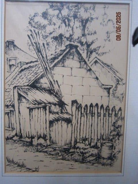 lithoTek/Litho Sluisje aan de Rotte R.dam, Inform gevraagd, Ophalen, Lithografie