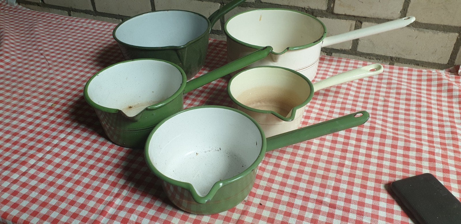 Diverse emaille steelpannetjes, Ophalen of Verzenden