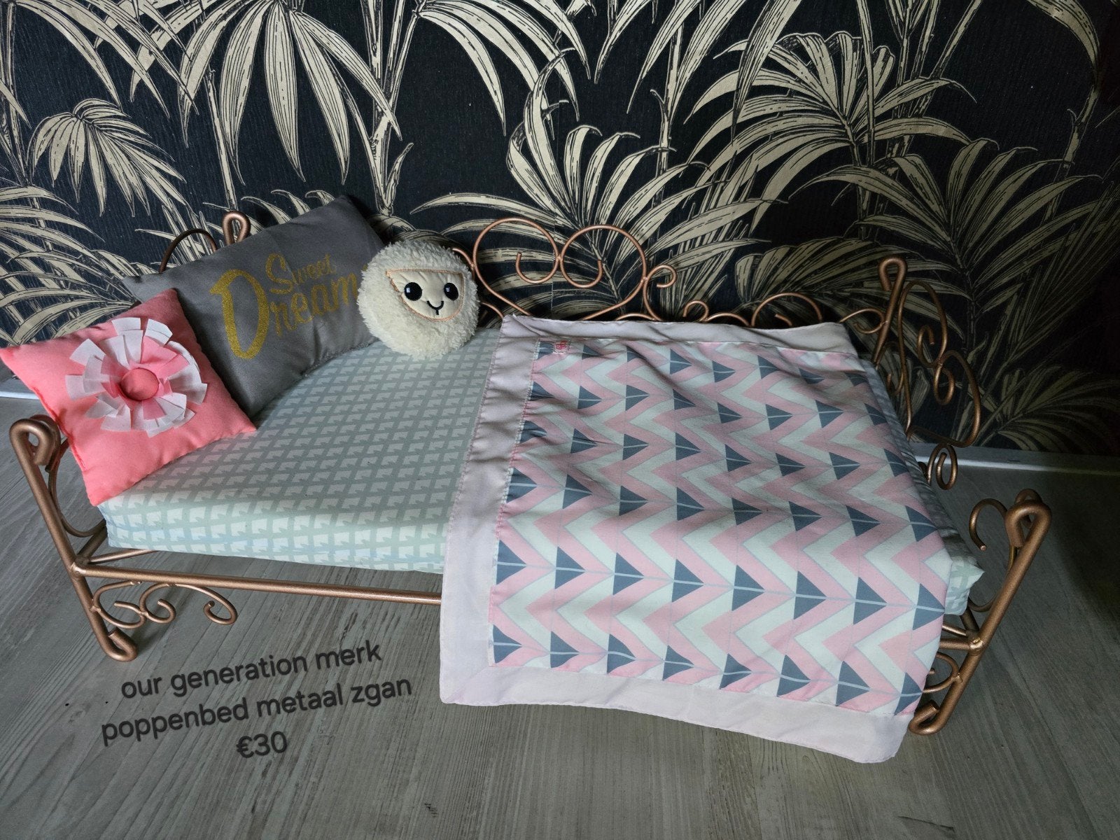 Our generation poppen bedje goudkleurig, Kinderen en Baby's, Ophalen, Zo goed als nieuw, Overige typen