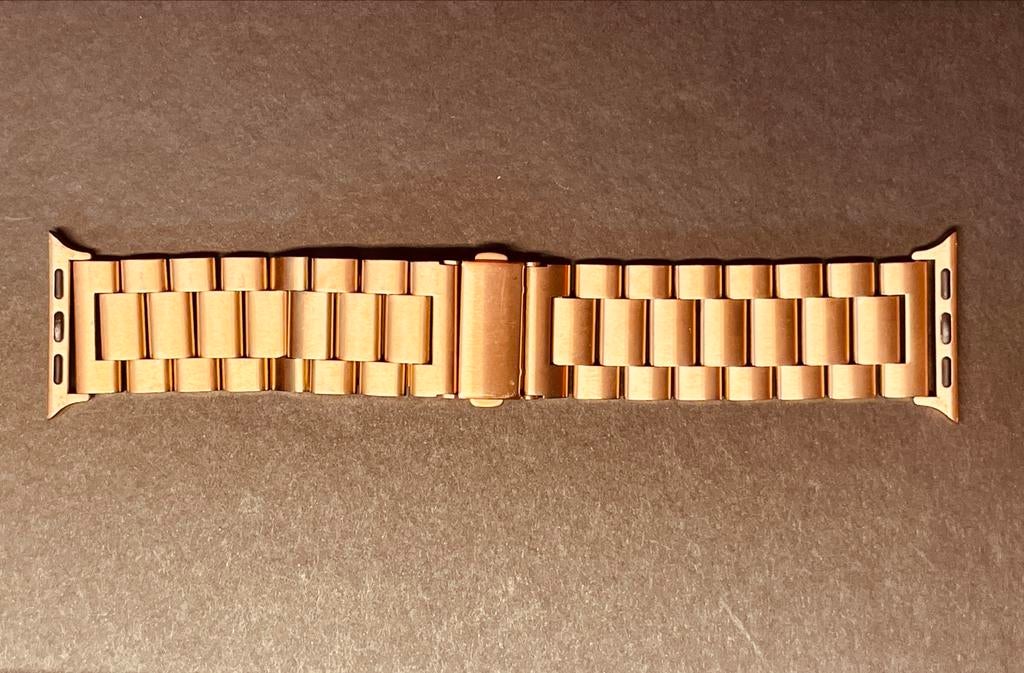 Apple Watch rosé gouden stalen horlogebandje., Overige merken, Staal, Polshorloge, Nieuw