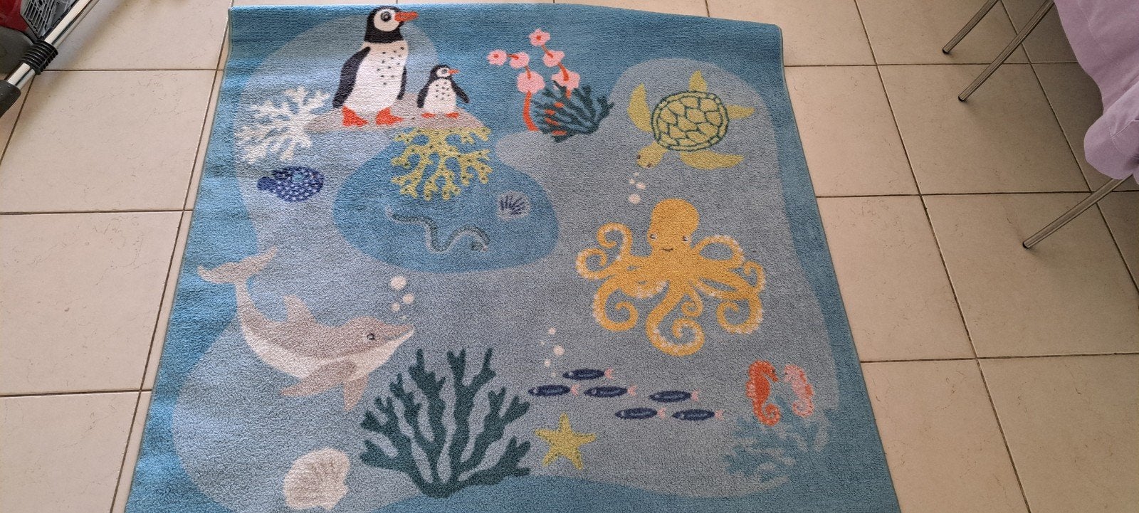 IKEA Vloerkleed Kinderkamer Zee Thema, Ophalen, Gebruikt, Kinderkamer, Zee thema, Speels, 100 tot 150 cm