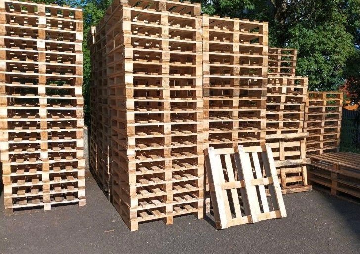 Pallets 100x100, Ophalen, Zo goed als nieuw, Hout, 150 tot 200 cm