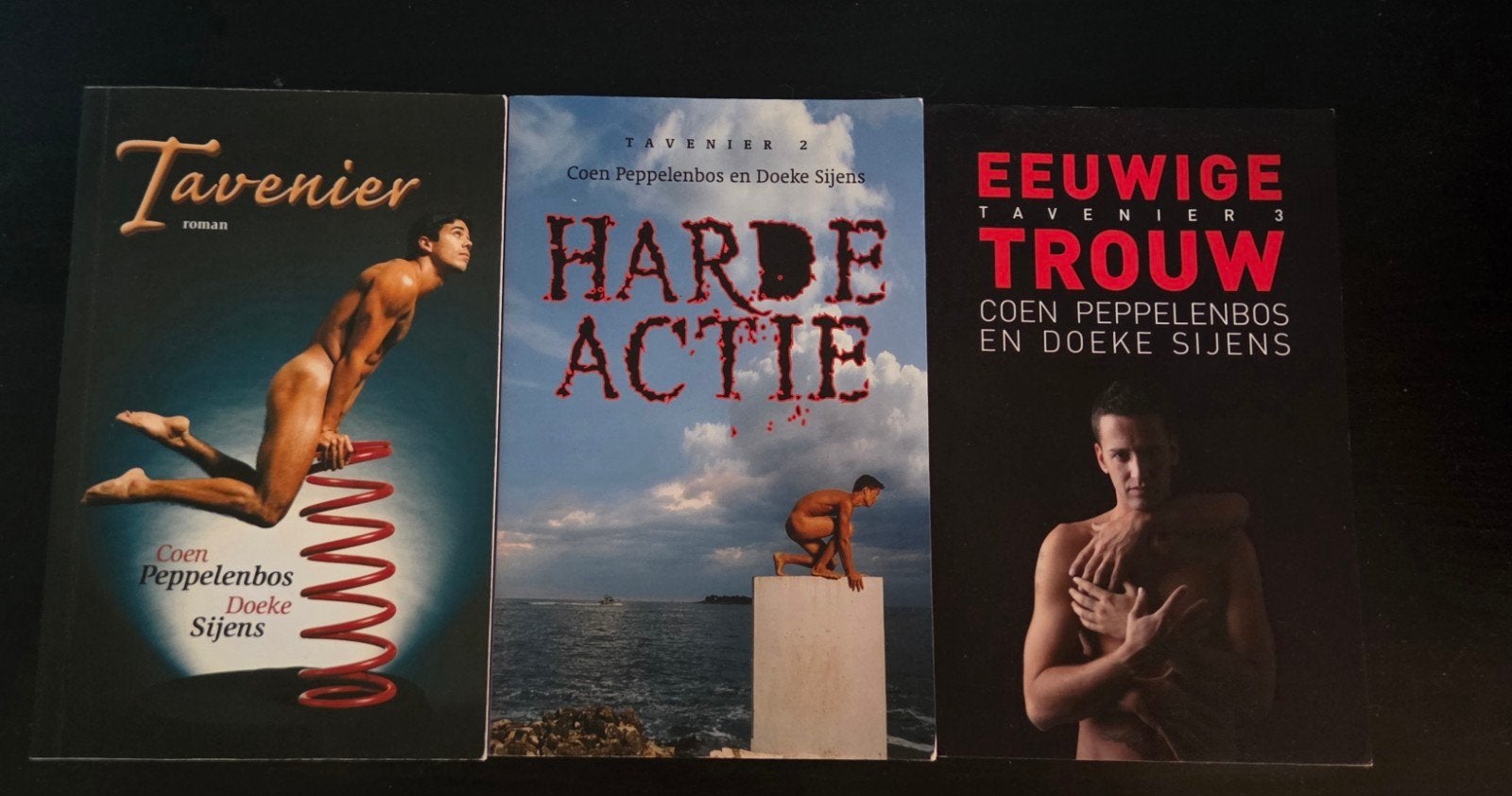 Tavenier Trilogie: Tavenier, Harde Actie, Eeuwige Trouw, Ophalen of Verzenden, Gelezen, Coen Peppelenbos en Doeke Sijens, Nederland