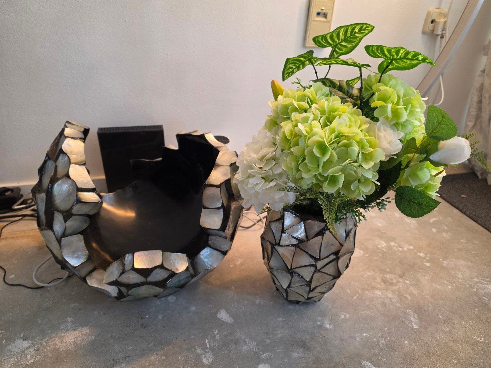 Decoratieve schaal en vaas van Eric kuster samen., Ophalen of Verzenden, Zo goed als nieuw, Overige kleuren, Overige materialen