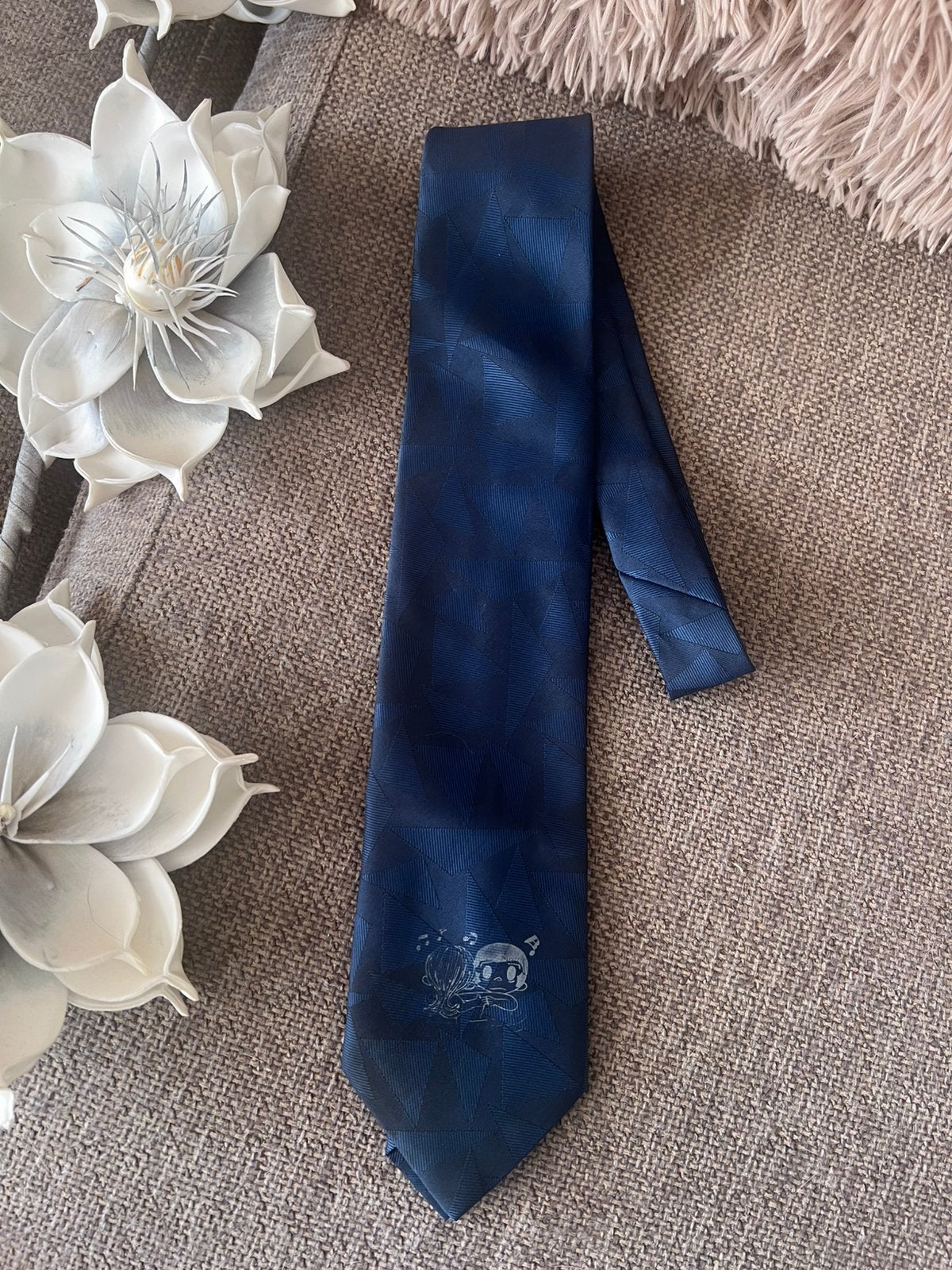 Stropdas *** Vaderdag, Ophalen of Verzenden, Zo goed als nieuw, Blauw, Met patroon