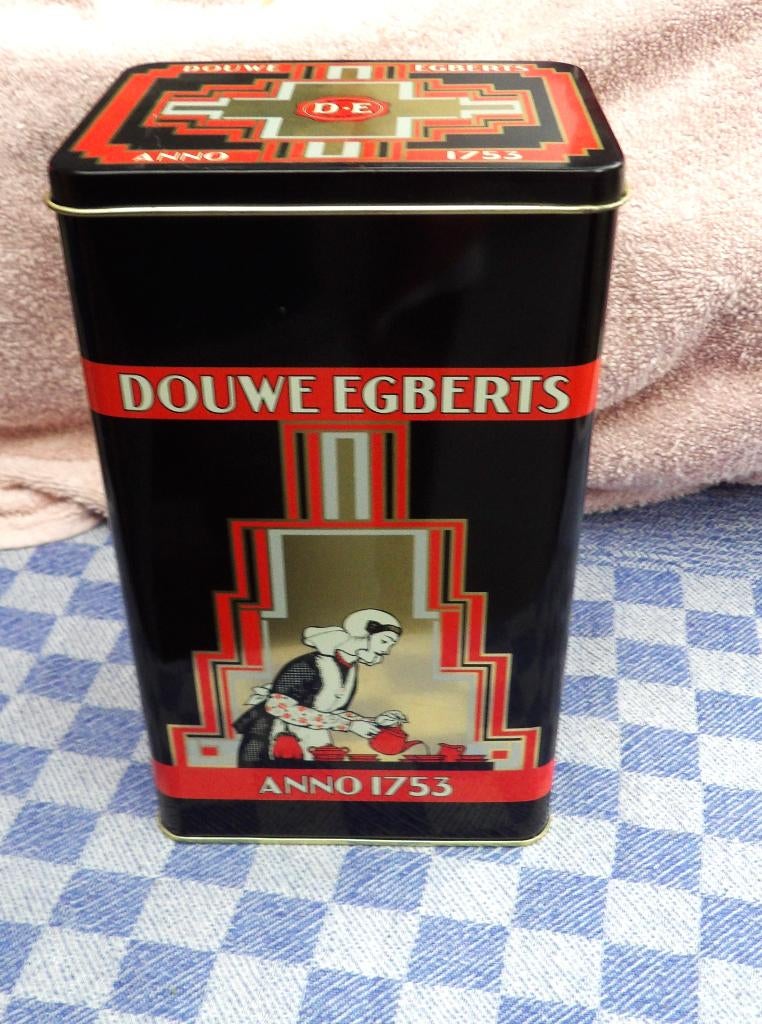 koffieblik/ bewaardoos koffie/ Douwe Egberts blik, Ophalen of Verzenden