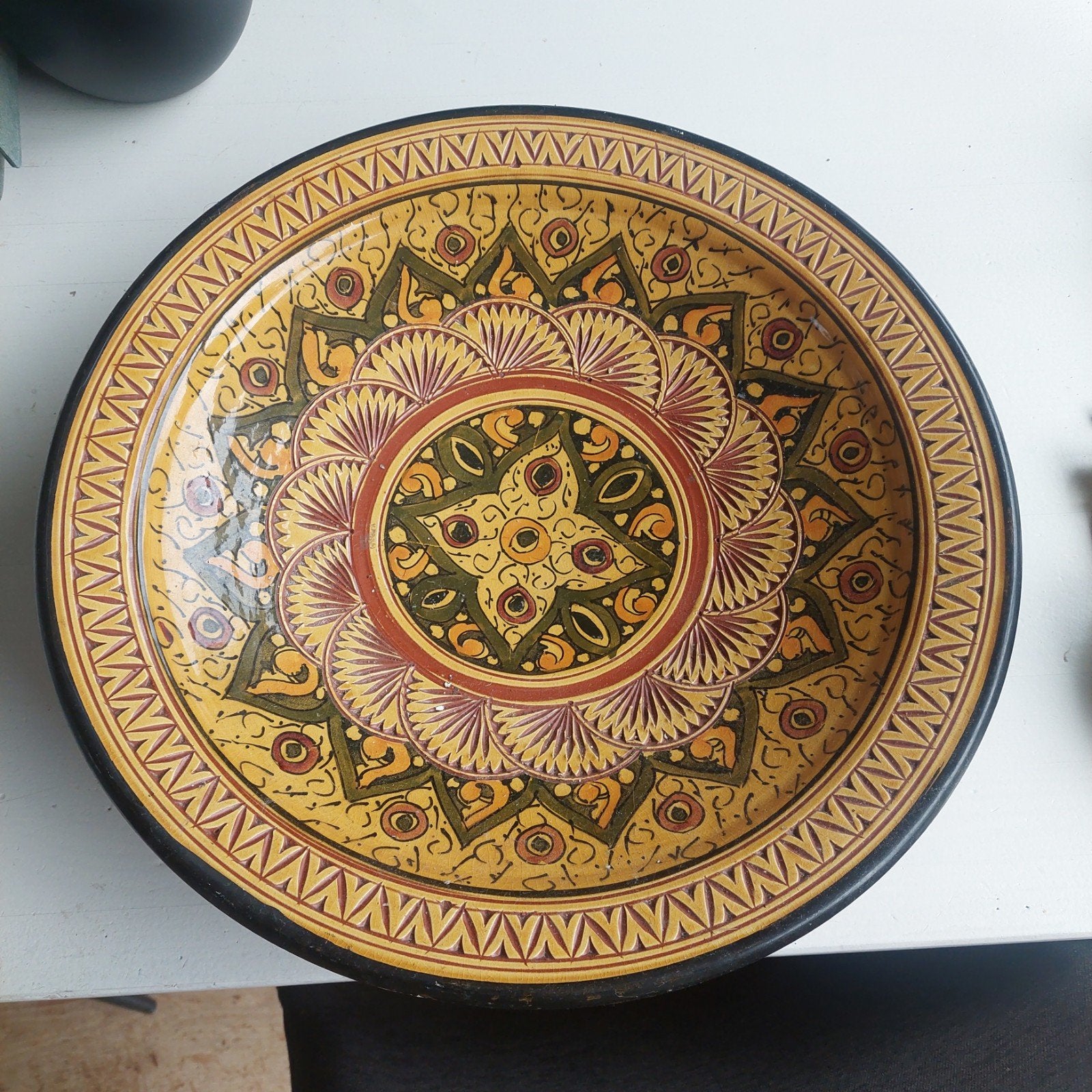 Decoratieve Marokkaanse schaal, Huis en Inrichting, Schaal, Rond, Nieuw, Ophalen of Verzenden