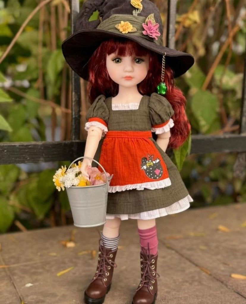 Ruby red bjd pop Rina Limited Edition heks, Verzamelen, Poppen, Zo goed als nieuw, Pop, Ophalen of Verzenden