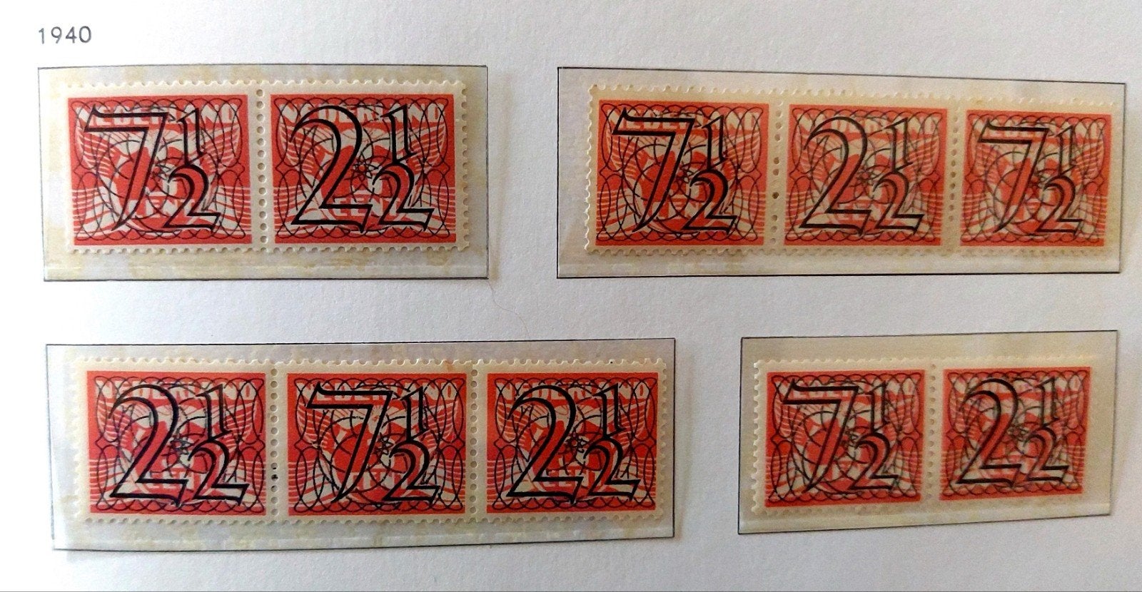 Traliezegels Samenhangend postfris., Ophalen of Verzenden, T/m 1940, Postfris