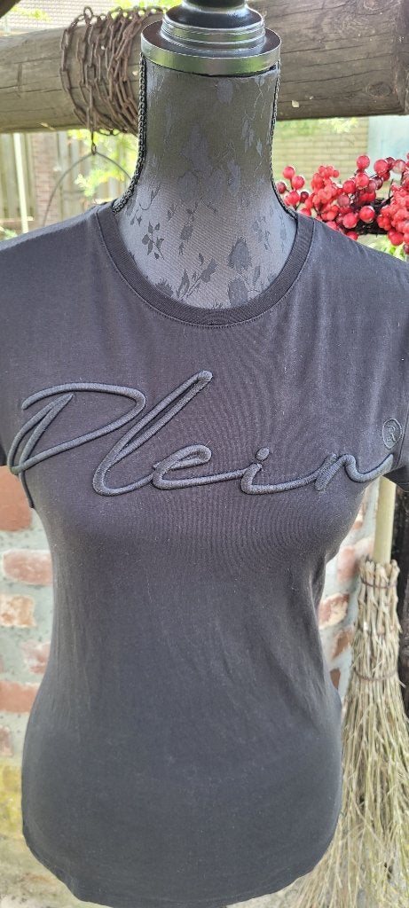 PHILIPP PLEIN zwart tshirt shirt maat S zgan, Zwart, Ophalen of Verzenden, Zo goed als nieuw, Korte mouw